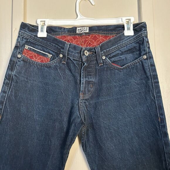 Naked And Famous Mens Weird Guy Jeans 32x26 Fuzzy Indigo Selvedge Button Fly - Picture 2 of 14